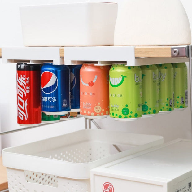 Refrigerator Organizer Bins Soda Cans Dispenser Beverage Bottle Holder for Fridge  Organizer Kitchen Drink Can Holder Storage Box